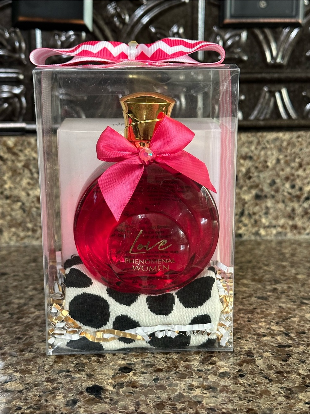 Kate Spade Socks/Love Phenomenal Women Fragrance - Hot Pink & Gold Accents
